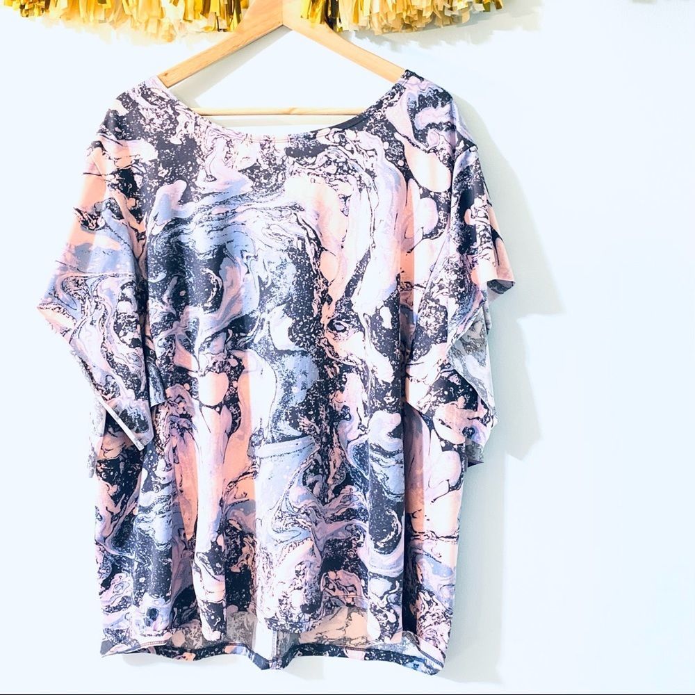 Livi Marble Pattern Kimono Top